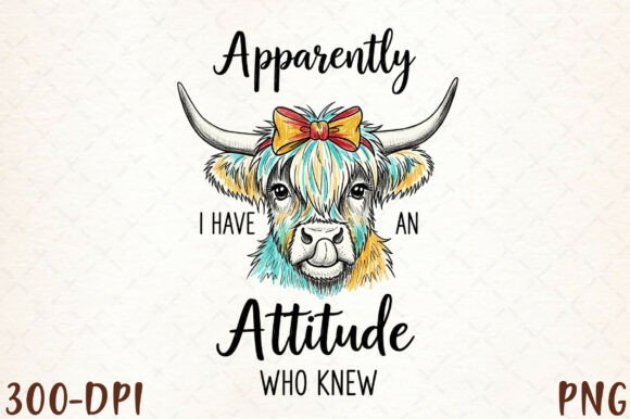 Download Funny Highland Cow Attitude PNG - Premium Resources