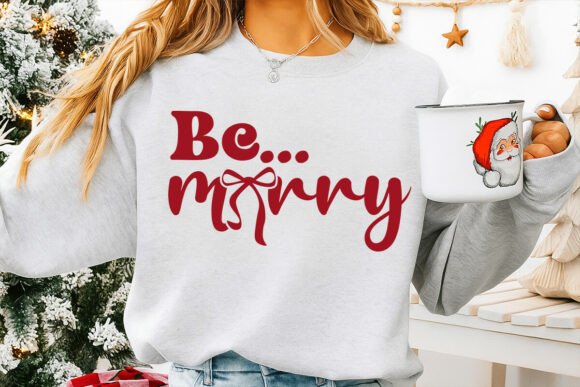 Download Be Merry Christmas Bow SVG - Christmas bow svg Collection