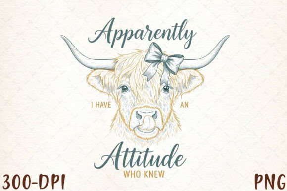 Download Funny Highland Cow Attitude PNG - Premium Resources