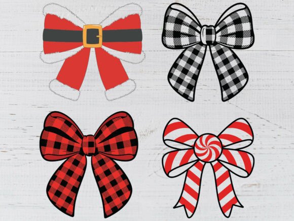 Download 4 Christmas Bow SVG, Christmas Coquette - Christmas bow svg Collection