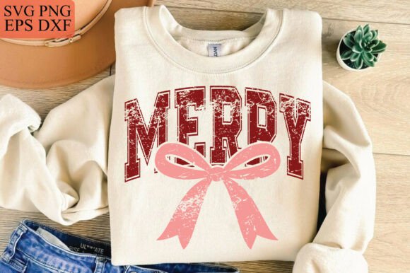 Download Varsity Merry Svg, Christmas Bow Svg Png - Christmas bow svg Collection