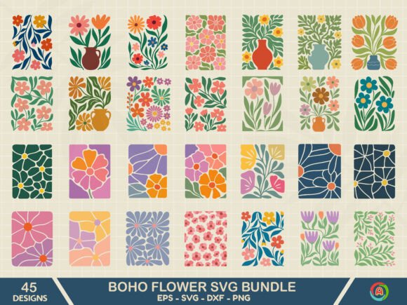 Download Boho Flower SVG Bundle, Boho Floral Svg - Floral svg Collection