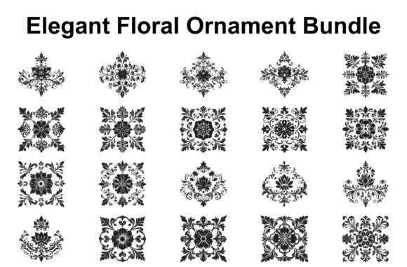 Download Damask Floral SVG Bundle - Floral svg Collection
